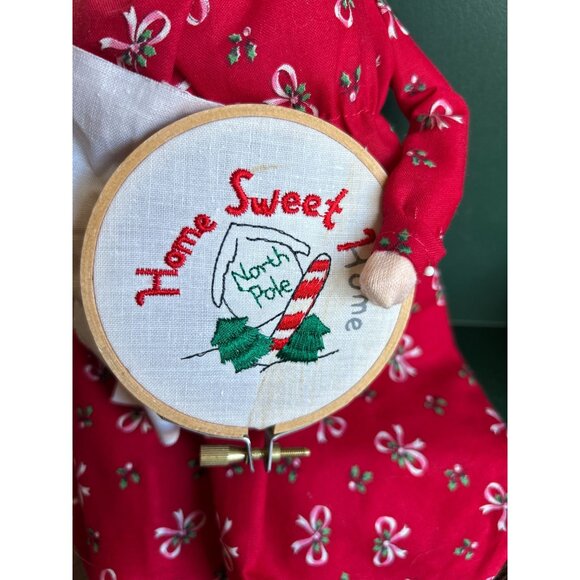 1995 Byers Choice Carolers Figurine Mrs. Claus/Granny Red Dress White Apron Gree - Picture 3 of 9